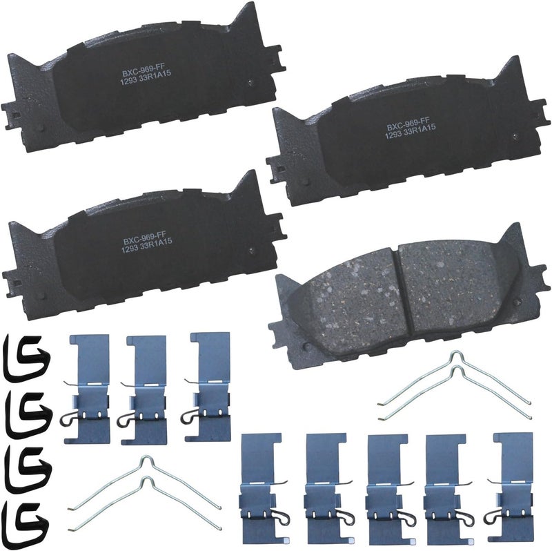 Bendix Premium SBC1293 Ceramic Front Brake Pads for Lexus ES300h 2018-2013, ES350 2018-2007, Toyota Avalon 2018-2008, Camry 2017-2007 - Image 1